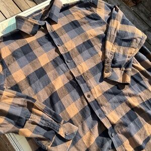 Brown Plaid EXP Button Up Flannel
